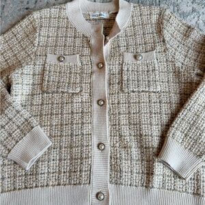 Grace Karin Textured Button Cardigan – Size Large